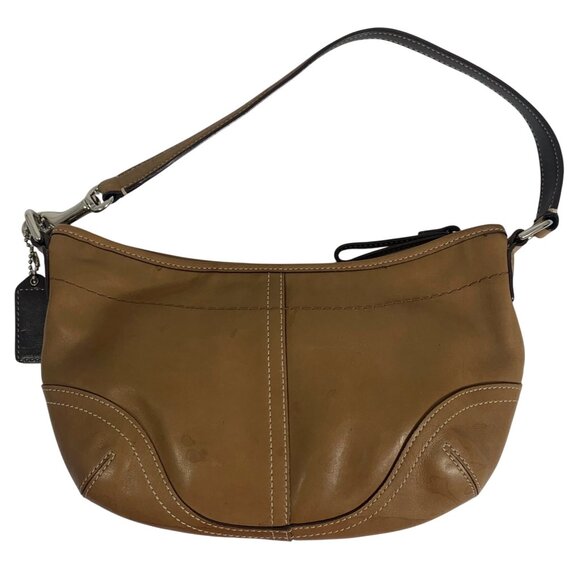 Y2K COACH Soho Mini Hobo Camel Tan Crescent Shoulder Bag Wristlet w/ Tag 4283 - Picture 5 of 12